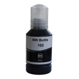 Flacon de cerneală neagră 102 BK compatibilă  pentru imprimantele inkjet Epson EcoTank ET-3850, ET-4750, ET-4850, ET-4856