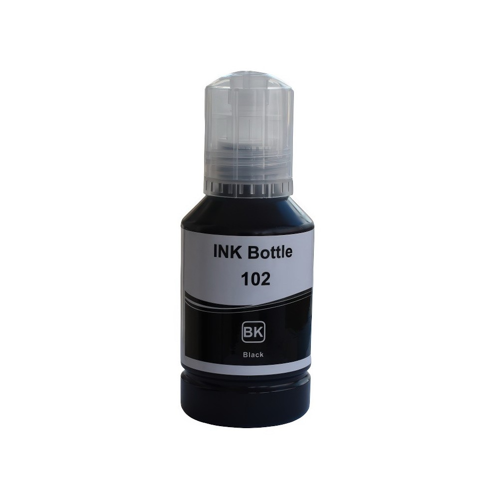 Black ink bottle 102 BK compatible with Epson EcoTank ET-3850, ET-4750, ET-4850, ET-4856 inkjet printers