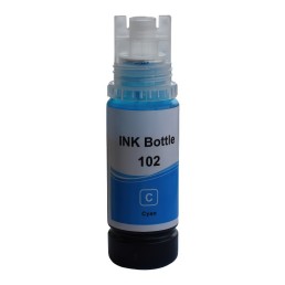 102 C cyan blue ink bottle compatible with Epson EcoTank ET-3850, ET-4750, ET-4850, ET-4856 inkjet printers