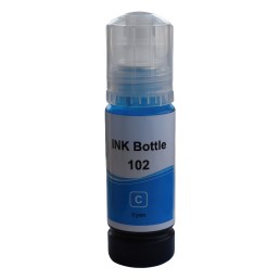 102 C cyan blue ink bottle compatible with Epson EcoTank ET-3850, ET-4750, ET-4850, ET-4856 inkjet printers