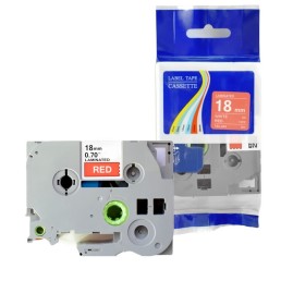 Taśma laminowana kompatybilna z Brother TZe-445 biały nadruk na czerwonym tle