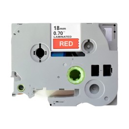 Taśma laminowana kompatybilna z Brother TZe-445 biały nadruk na czerwonym tle