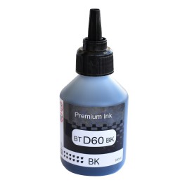 Black ink bottle BT D60 BK compatible for Brother DCP T420, T425, T426, T525 inkjet printers