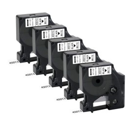 Pack of 5 label tapes compatible with Dymo 45013
