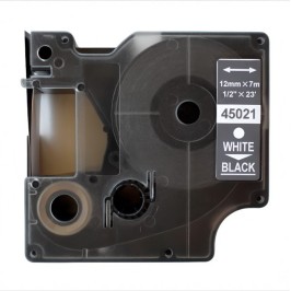 Dymo 45021 compatible black label tape