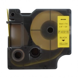 Compatible label tape Dymo 40918 black on yellow