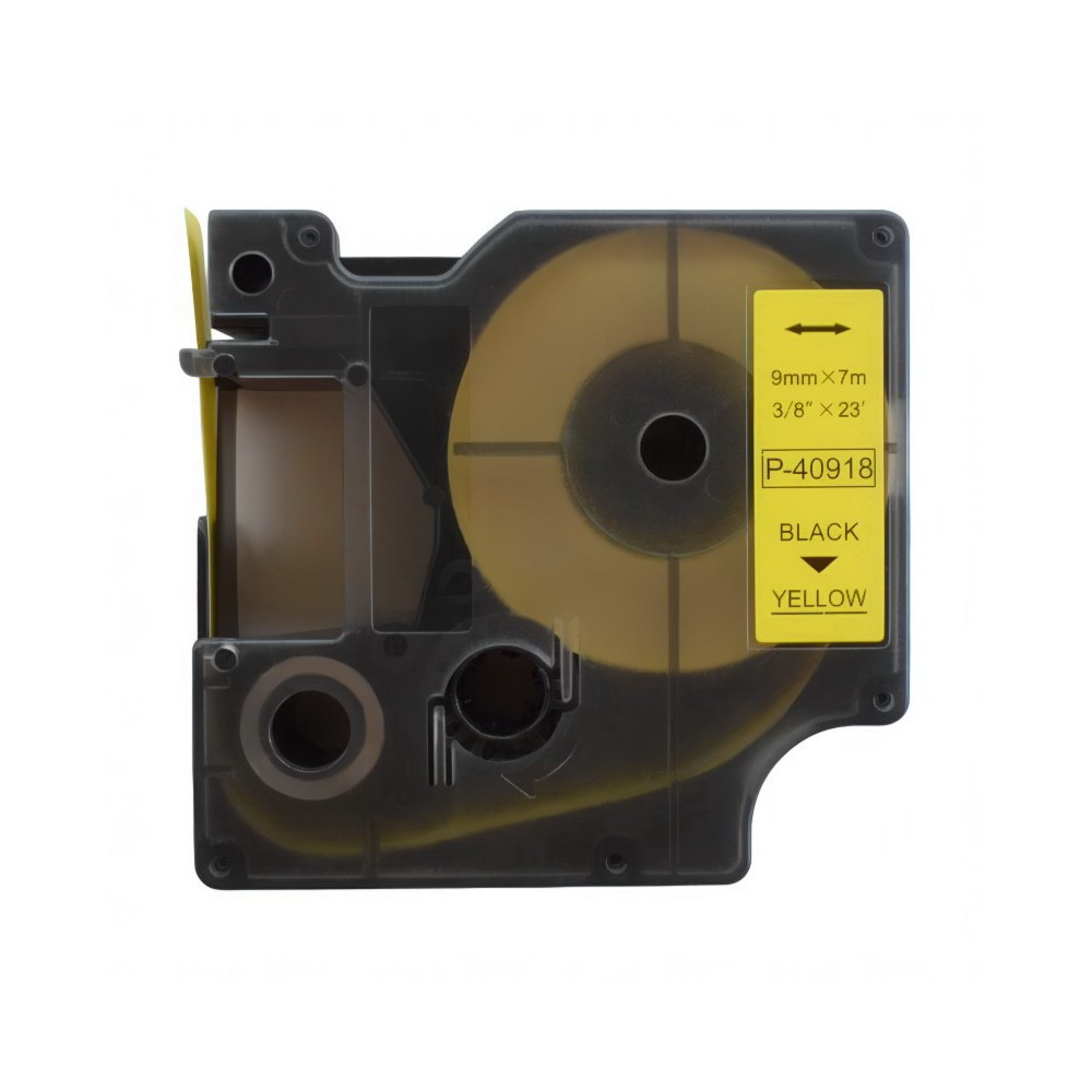 Compatible label tape Dymo 40918 black on yellow