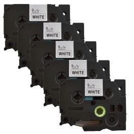 Pack of 5 compatible TZe-221 label tapes