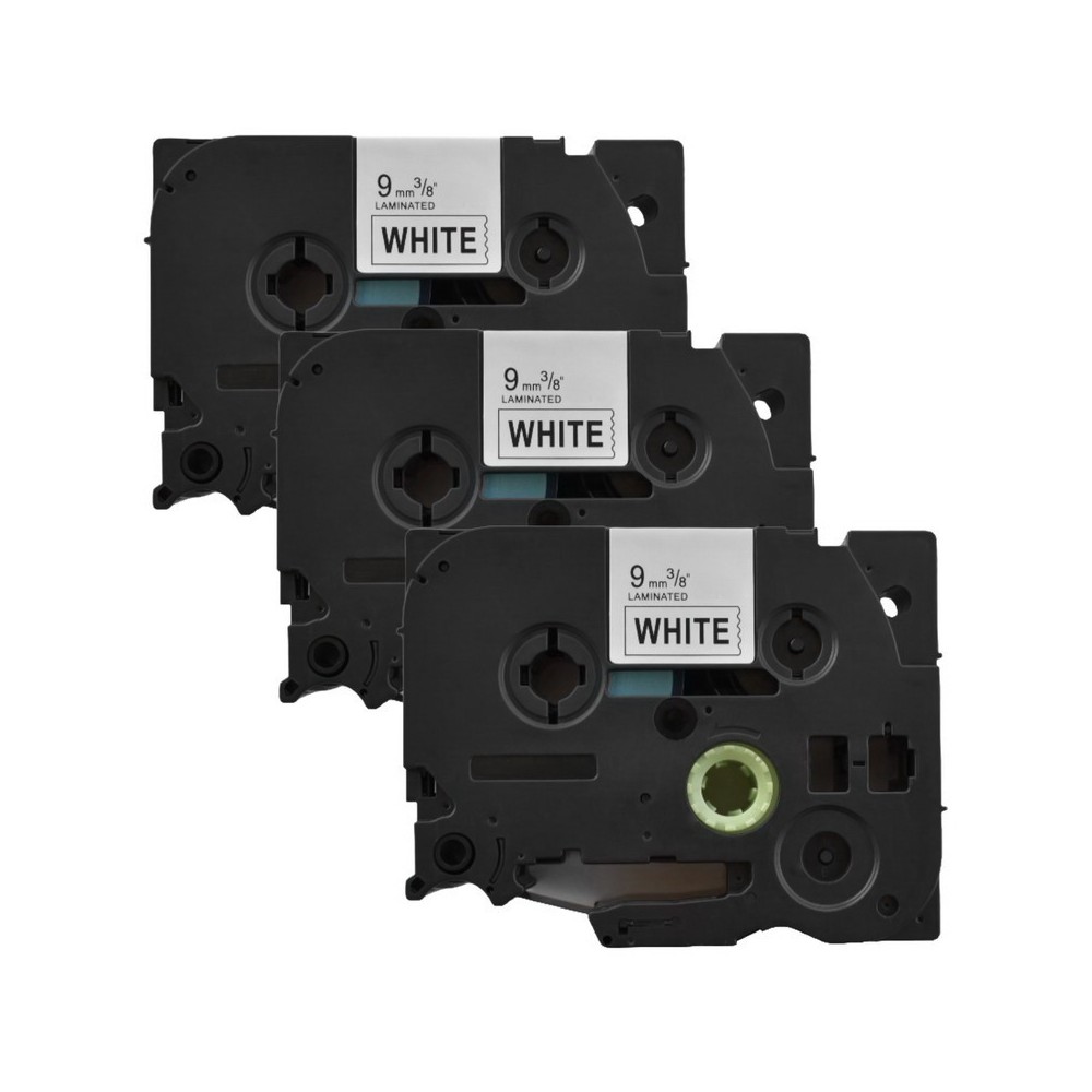 Pack of 3 compatible TZe-221 label tapes