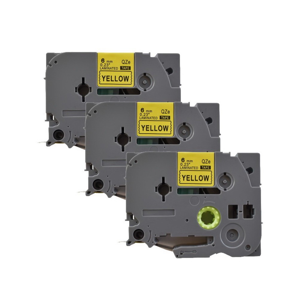 Pachet 3 bucati banda etichete compatibila Brother TZe-611