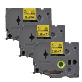 Pachet 3 bucati banda etichete compatibila Brother TZe-611