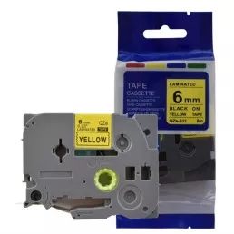 Pack of 3 pieces of label tape compatible with Brother TZe-611