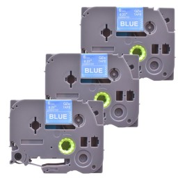 Pack of 3 pieces of labels compatible with Brother TZe-515