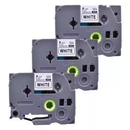 Pack of 3 pieces of labels compatible with Brother TZe-211