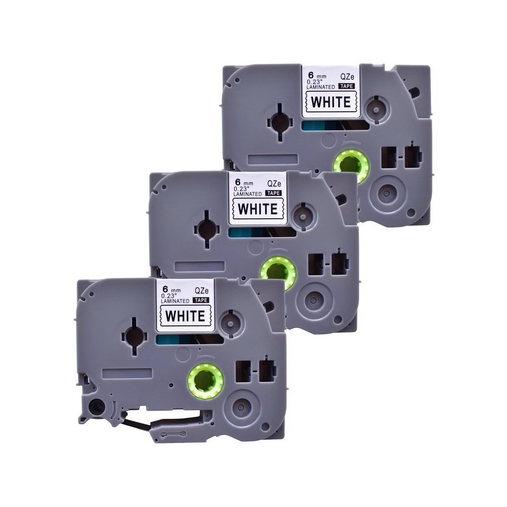 Pack of 3 pieces of labels compatible with Brother TZe-211