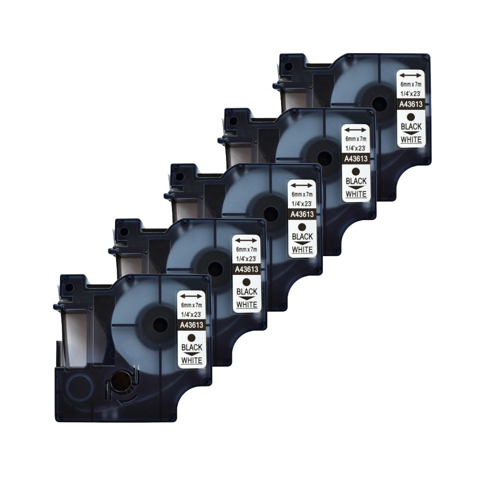 Pachet 5 bucăți bandă etichete compatibilă Dymo 43613