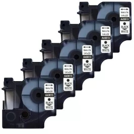 Pack of 5 compatible label tapes Dymo 43613