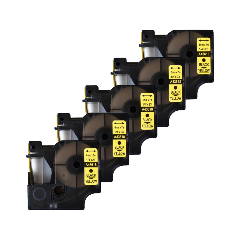 Pachet 5 bucăți bandă etichete compatibilă Dymo 43618