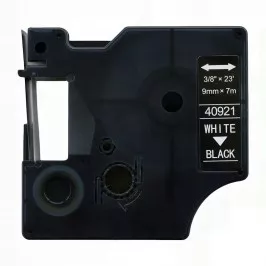 Dymo 40921 compatible black label tape