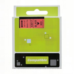 Csomag címkeszalag kompatibilis Dymo 43617, 6 mm, fekete piros alapon