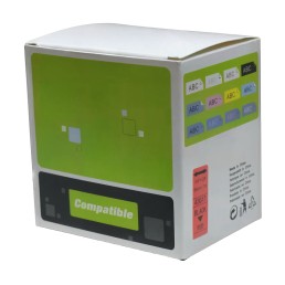 Zestaw taśm etykiet kompatybilnych z Dymo 43617, 6 mm, czarny na czerwonym