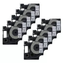 Pack of 10 compatible label tapes Dymo 45013