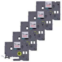 Pack of 5 compatible Brother TZe-222 labels