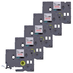 Zestaw 5 sztuk etykiet kompatybilnych z Brother TZe-222