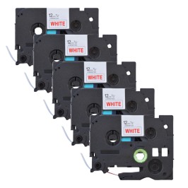 Pack of 5 compatible Brother TZe-232 labels