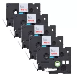 Pack of 5 compatible Brother TZe-232 labels