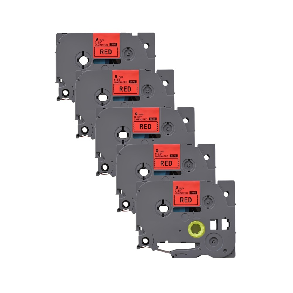 Pack of 5 compatible Brother TZe-421 labels