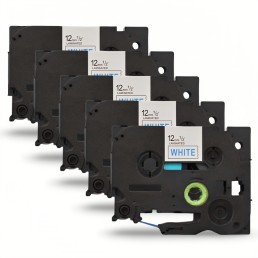 Pack of 5 compatible Brother TZe-233 labels