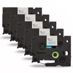 Pack of 5 compatible Brother TZe-233 labels