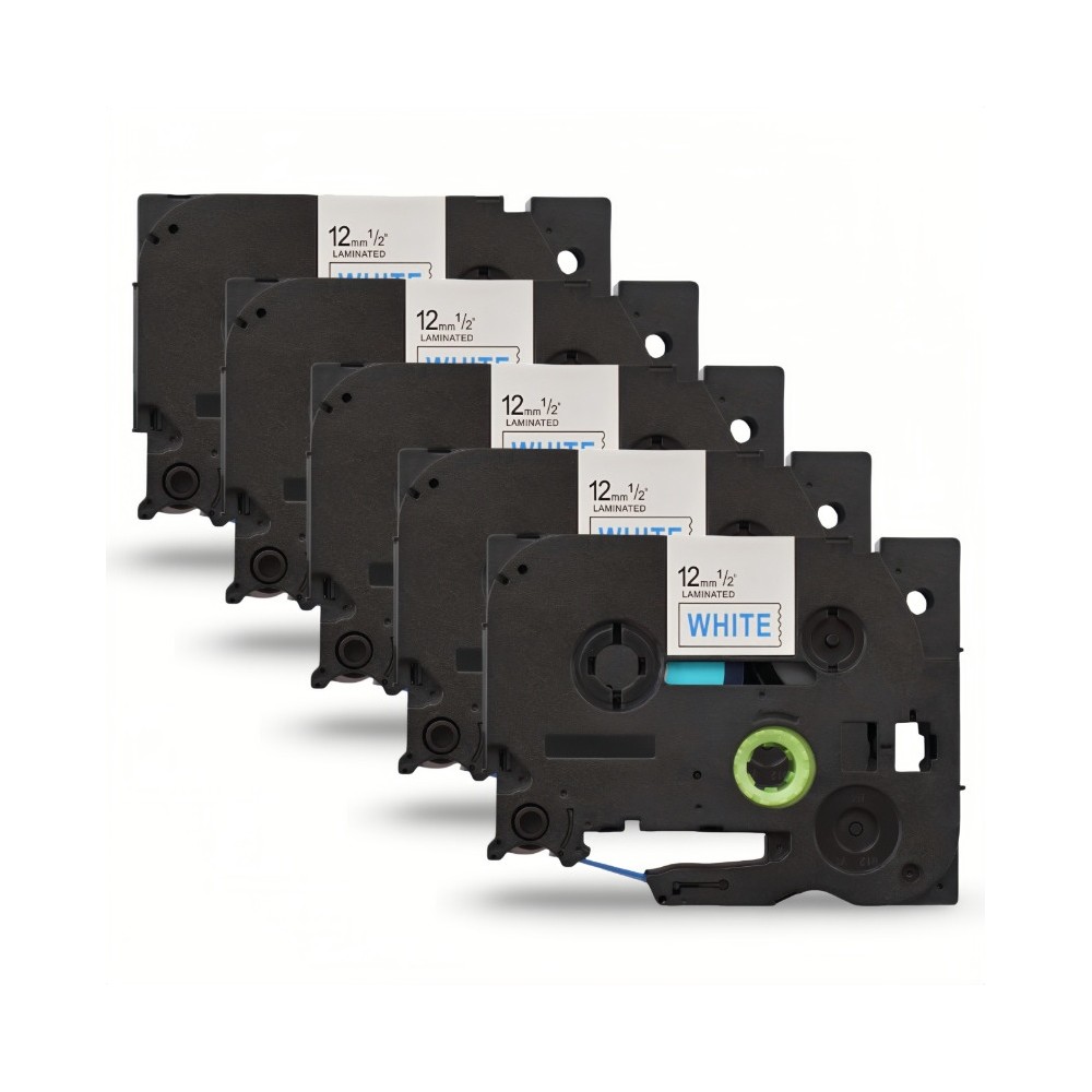 Pack of 5 compatible Brother TZe-233 labels