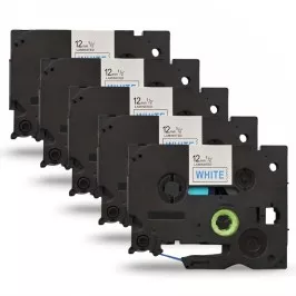 Pack of 5 compatible Brother TZe-233 labels