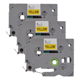 Pachet 3 bucati etichete compatibile Brother TZe-611