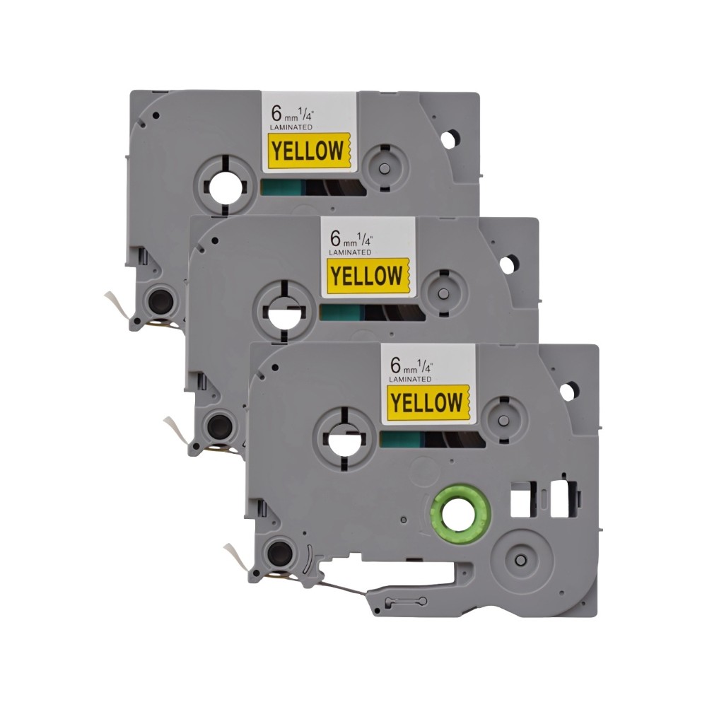 Pachet 3 bucati etichete compatibile Brother TZe-611