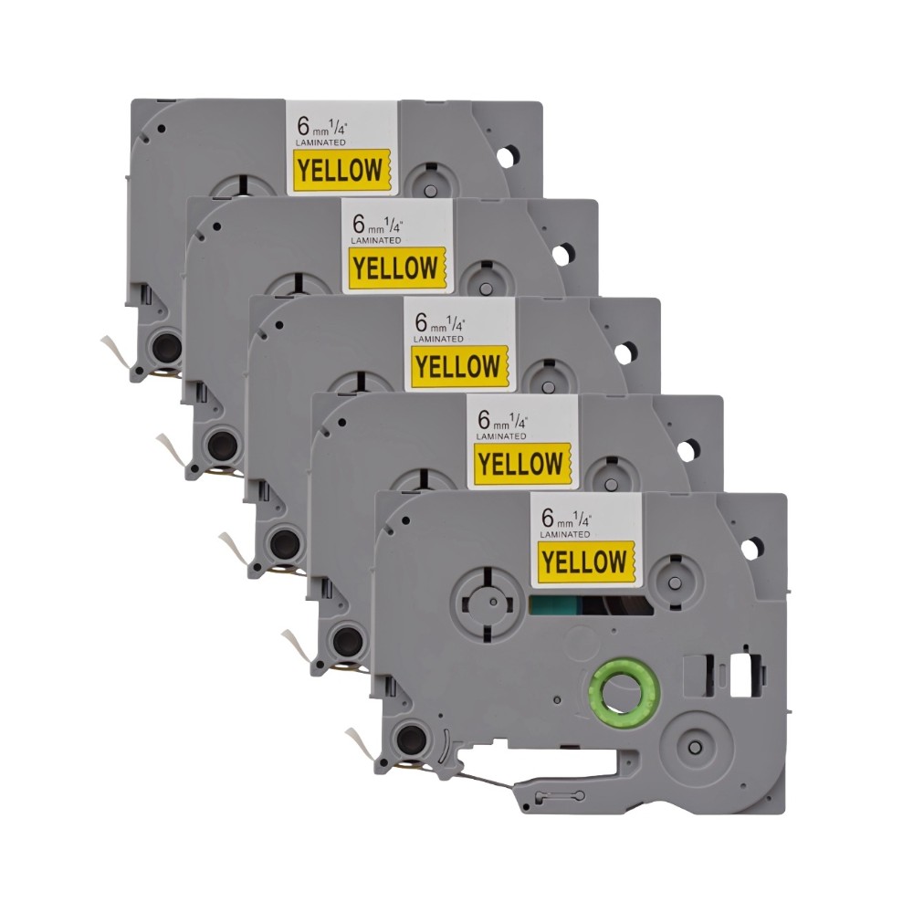 Pachet 5 bucati etichete compatibile Brother TZe-611