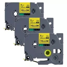 Pack of 3 compatible Brother TZe-621 labels