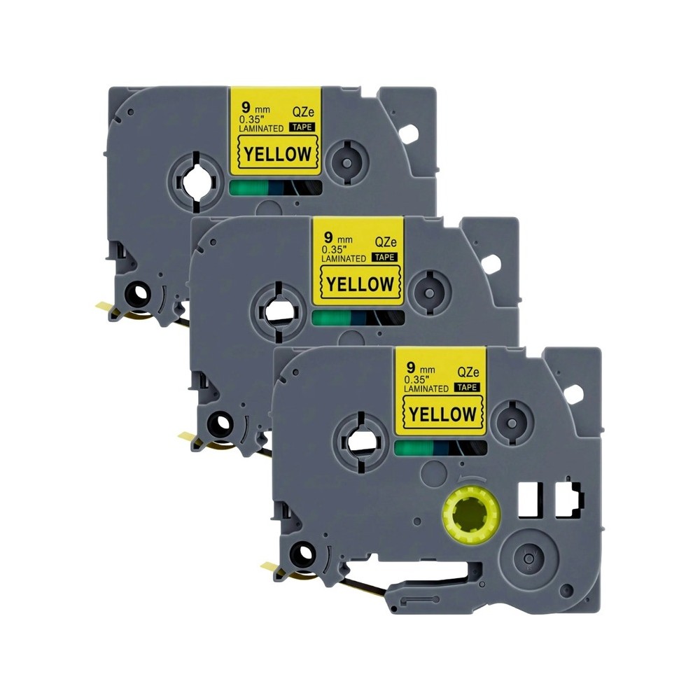 Pachet 3 bucati etichete compatibile Brother TZe-621