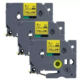 Pachet 3 bucati etichete compatibile Brother TZe-621