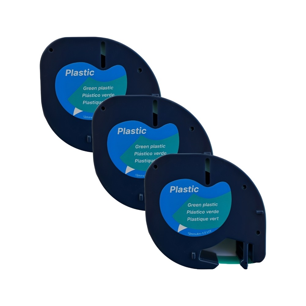 Pachet 3 bucati banda compatibila Dymo LetraTag 91204