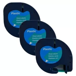 Pachet 3 bucati banda compatibila Dymo LetraTag 91204