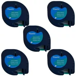 Pack of 3 compatible tapes for Dymo LetraTag 91204