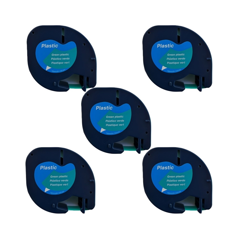 Pack of 3 compatible tapes for Dymo LetraTag 91204