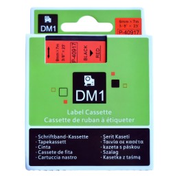 Dymo 40917 compatible red label tape