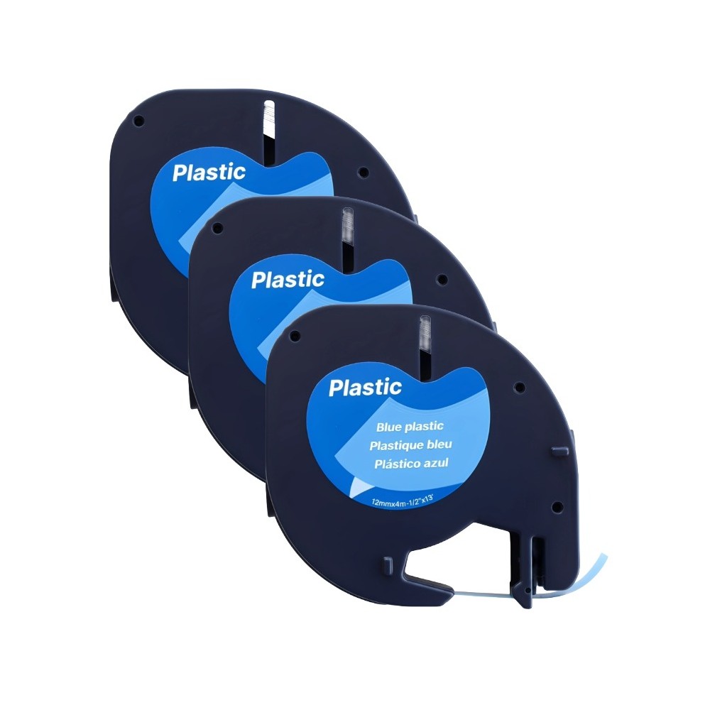 Pachet 3 bucati banda compatibila Dymo LetraTag 91205