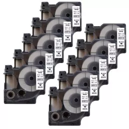 Pack of 10 label tape compatible with Dymo 40913