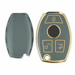 Mercedes-Benz SmartKey Chrome Key Protective Case 3 Buttons