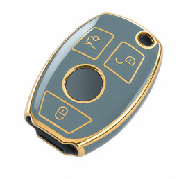 Mercedes-Benz SmartKey Chrome Key Protective Case 3 Buttons
